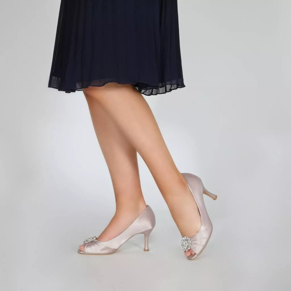 Taupe satin on sale shoes