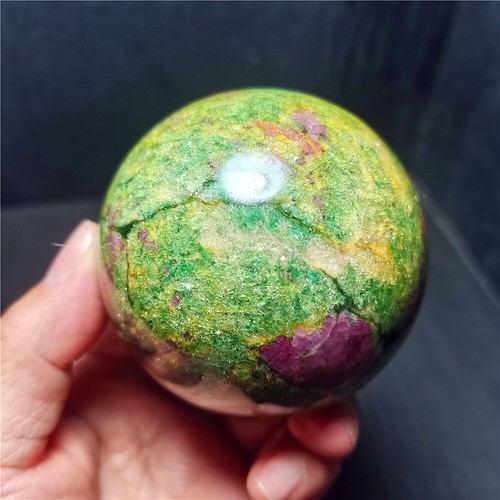 RARE 515G Natural African Red Green Emerald Jasper Crystal Sphere Healing BY1213 - Imagen 10 de 10