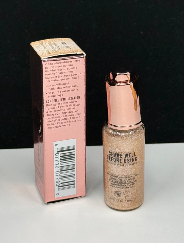 Smashbox + Vlada Petal Metal Shimmer Drops 0.34 oz #GOLD GLITZ New In Box - Image 4 of 4