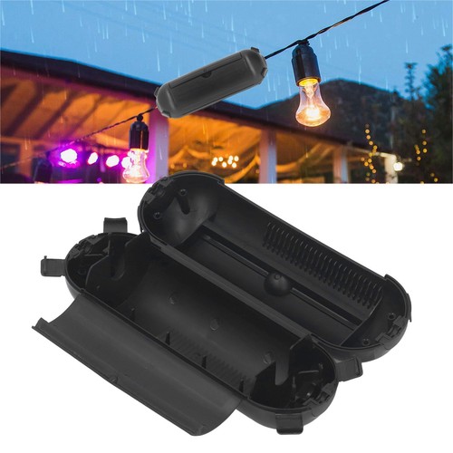 (Black)Electrical Connection Box Multifunctional Outdoor Cord