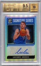 LUKA DONCIC 2018 DONRUSS OPTIC SIGNATURE SERIES SILVER HOLO AUTO BGS 9.5 ROOKIE