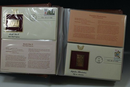 41 GOLDEN REPLICAS STAMPS ISSUES JUN 6 1994/JUN 29 1995 SET 1 DAY COVER 22K GOLD - Picture 2 of 12