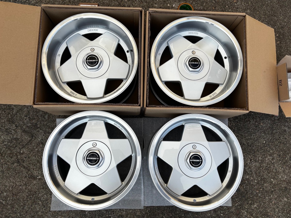 7.5j + 9.0j BORBET A 16 inch Retro Klassik rims 5x100 VW Golf III