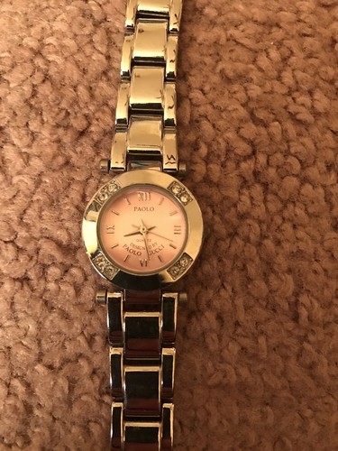 paolo gucci pink face stainless steel ladies watch pg440wp