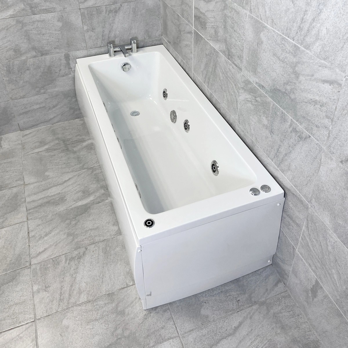 Whirlpool Spa Bath Small 1500mm Acrylic White with Jets and Light Options
