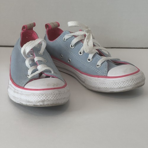 Converse Chuck Taylor, All Star Blue Pink Low Top Sneaker Girls Kids Size 1.5 Jr - 第 4/14 張圖片
