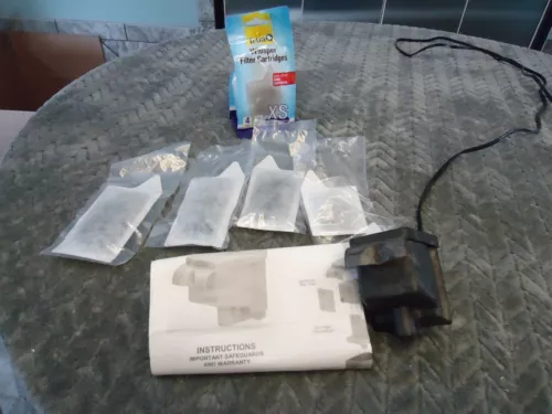 TETRA WHISPER XS 1-2 GALLON AQUARIUM FILTER MODEL ASZEP05-PL (w filters) (O)