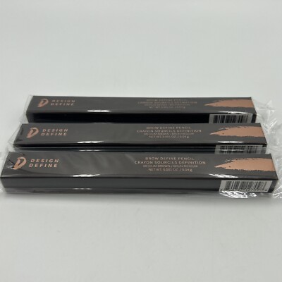 Lot Of 3 Design Define Brow Definer Pencils -Medium Brown~ Free Shipping