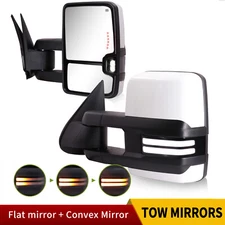 Painted White Tow Mirrors Switchback For 2003-2006 Silverado Sierra 2500 3500HD