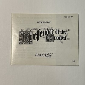 Defender Of The Crown NES Game Nintendo Boxed Instruction Manual Booklet PAL