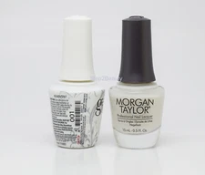 Gelish DUO Soak Off Gel Polish + Morgan Taylor Nail Lacquer - #001 Heaven Sent