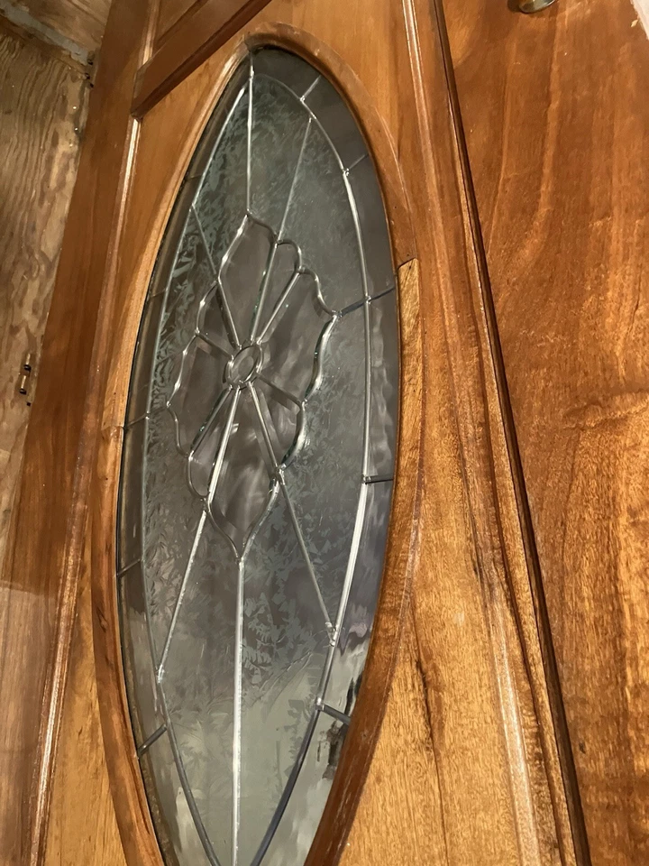 Wooden  Doors With Glass Design And Glass Outside Door With Cream Color  Frame - Image 4 of 4