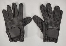 Unbranded black vented faux leather Motorcycle ATV riding gloves adjustable sz M