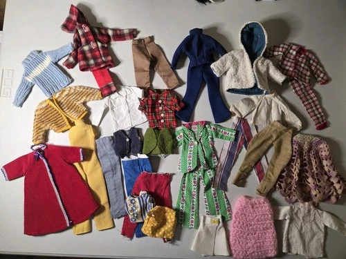 Large Lot Of Vintage Clone & Handmade  Clothes For Barbie & Friends Some TLC