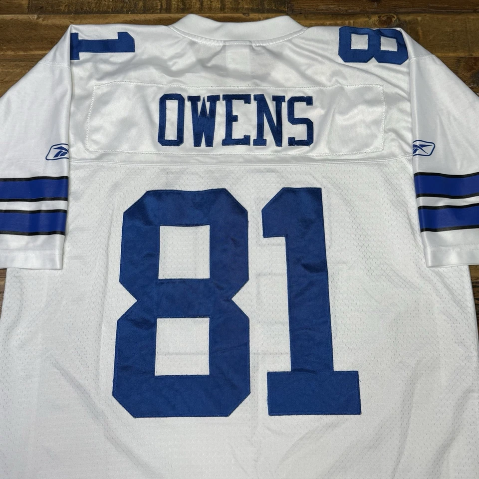 Camiseta deportiva de colección NFL Reebok Premier Dallas Cowboys Terrell Owens #81 para hombre talla L 🏈 Foto 3 de 4