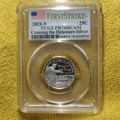 2021-S Washington Crossing the Delaware Quarter Proof — photo from the most recent tracked eBay sale