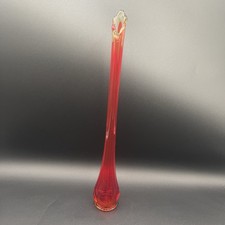 L.E. Smith Amberina 17  Swung Vase