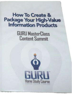 Guru Home Study Course Masterclass 6 DVD Set How To Create High Value Products