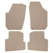 Veloursfußmatten für Skoda Fabia II Bj. 2007 - 2014 Passend Automatten BEIGE LUX