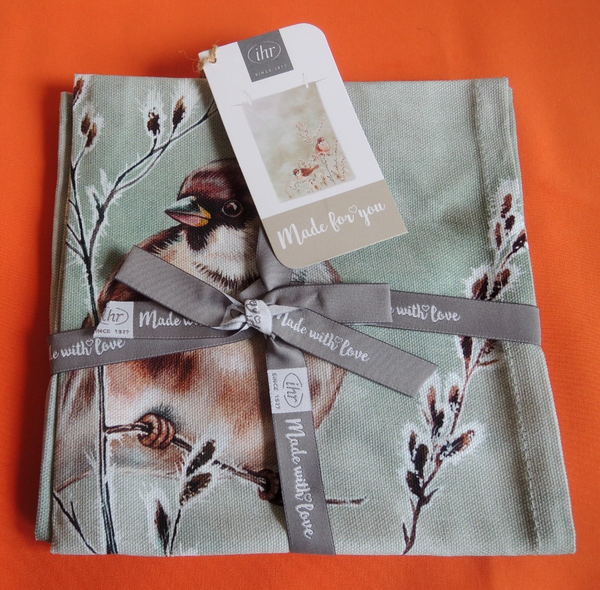 Ambiente Geschirrtuch VöGel Winter Geschirrhandtuch Towel KüChe ihr Vogel Tier-image