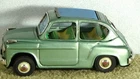 *OLD* Bandai Japan friction motor Fiat 600 light green car