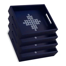 Coffee Table Tray - Decorative Trays for Home Decor - Serving Trays with Hand...