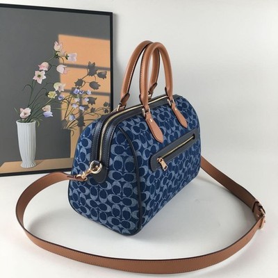 Coach Rowan Large Satchel Bag Signature Canvas CY699 Small for