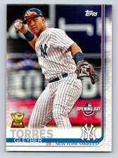 2019 Topps Opening Day Snow in background #106 Gleyber Torres New York Y...