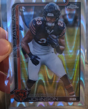 Topps Roschon Johnson Chrome Refractor #55 Chicago Bears Football 2023