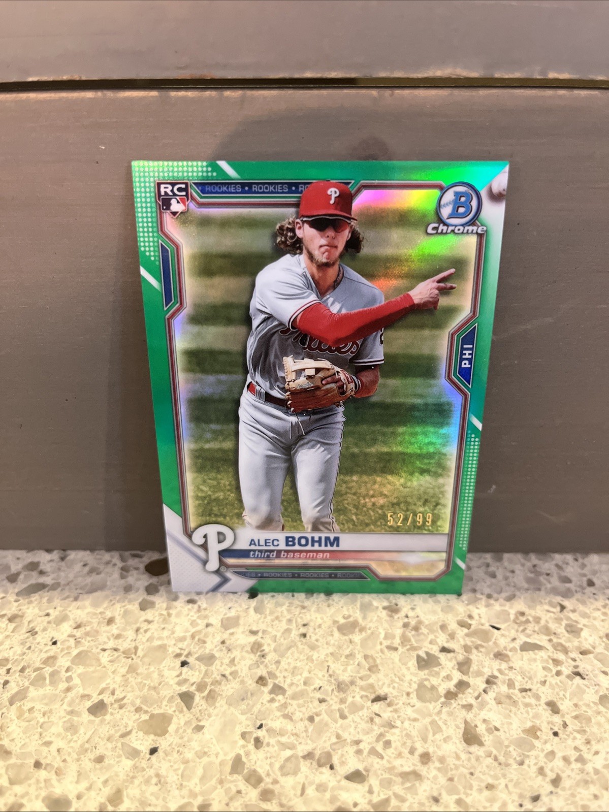 2021 Bowman Chrome Green Refractor 52/99 Alec Bohm #94