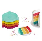 CECOA Stackable Rainbow Cake Moulds 4 Layered Cake Silicone Moulds