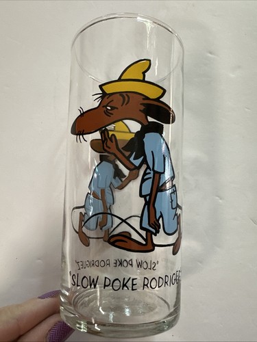 1973 Slow Poke Rodriguez Pepsi Glass Looney Tunes Black Lettering