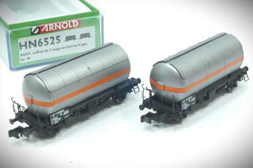 1:160 N Arnold HN 6525 Juego de 2 vagones caldera de gas Ep. III de la SNCF mercancía nueva | Zustand: Gebraucht