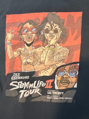 #ad Rae Sremmurd SremmLife II Tour Shirt Mens Medium Black Lil Yachty 2016 Rap Tee $26.99