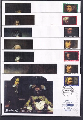 [G191828] Art Rembrandt Netherlands Nice Lot First Day Covers UNG