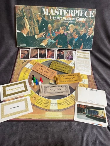 Masterpiece The Art Auction Board Game #4 Vintage 1970 Parker Brothers  COMPLETE