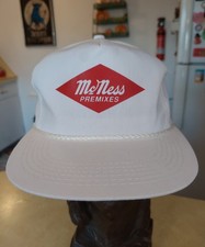 Vintage McNess Feed Trucker Rope Snapback Hat Farming USA Made Logo