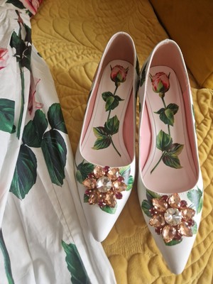 Ladies Pumps / (Sandals) / With Swarovski Stones Size 39.5-40