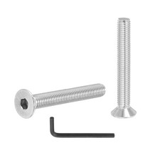 M8 x 60 mm Flat Head Socket Cap Screws, 4 Pcs Hex Socket Countersunk Flat