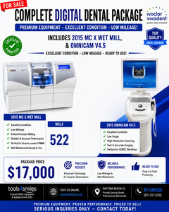Sirona CEREC MC X Milling Unit 2015 Low Mills + 2015 Omnicam