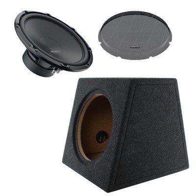 30cm Auto Subwoofer Hertz CS300 S2 + MDF Bass Gehäuse + Bass Schutzgitter CG300