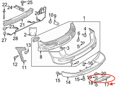 2009-17 Audi Q5 SQ5 Rear Bumper Tow Hitch Receiver Cover Lower Trim 8R0-807-819L