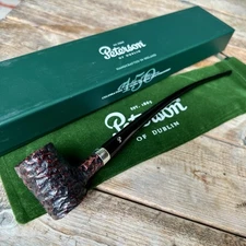 Peterson Churchwarden Rusticated Tankard Fishtail Tobacco Pipe - New