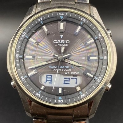 Exc+5] Casio Lineage LCW-M100T Radio Solar Titanium Analog Men's