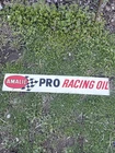 Vintage Amalie pro racing Motor Oil Rack Top Sign Gas Garage Parts  36”x6 Nos