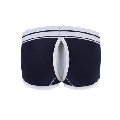 Evankin Men's Sexy Underwear with Hollowed out Boxer Brief Large, Royal Blue 