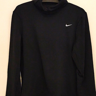 Nike Therma Fit Langarm Sportshirt L Schwarz atmungsaktiv Stehkragen Trikot