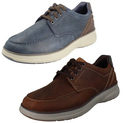 Herren Clarks leichte lässige gepolsterte Leder Mokassins Schuhe ''Mullan Moc''