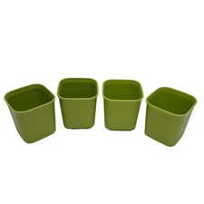 Tupperware Mini Stackable Containers Set of 4 Green 2oz 80mL No Lids