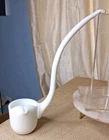 Vtg MCM Westmoreland Hand Blown  Milk Glass Punch Ladle 14" with Ice Lip, Rare